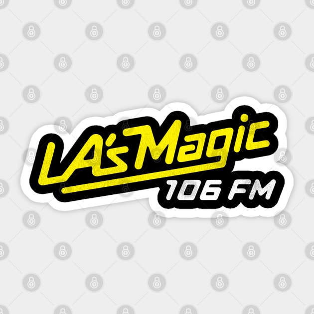 LA's MAGIC 106 FM Retro Defunct Radio Station Sticker by darklordpug